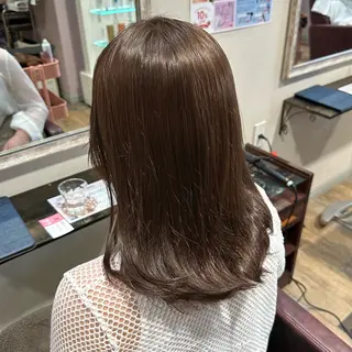 セミロング カラー 柔らかいbeige ¦韓国¦🩰マユ🩰のヘアスタイル