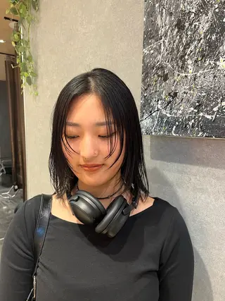 ミディアム ナチュラル*艶* 蒲生四丁目*山保美月のヘアスタイル