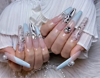 ネイル H3 Nail Tsuki🦋💙のネイルデザイン