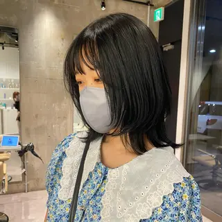 ミディアム カラー mina🪐立川駅/ 無料ショートカットのヘアスタイル