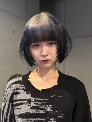 ミディアム カラー だいち/ブリーチ/ レイヤーカットのヘアスタイル