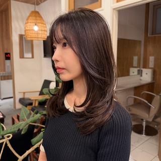 ミディアム カラー 🌼レイヤーカット |新宿|樽見琴里🌼のヘアスタイル