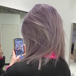 ミディアム カラー satone 🩵のヘアスタイル