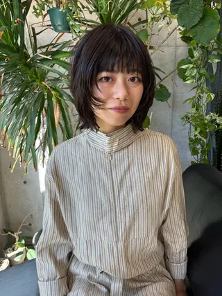 ミディアム パーマ 似合わせカット レイヤー/ボブのヘアスタイル
