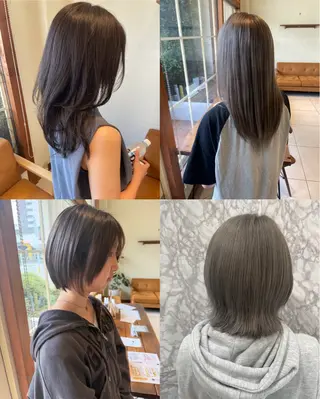 ミディアム 片山千晴✨ツヤ髪カラ ー✨レイヤーカット✨のヘアスタイル