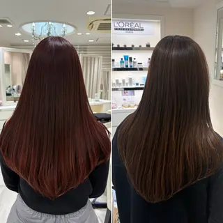セミロング カラー 石山 海斗のヘアスタイル