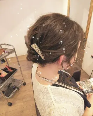 ヘアアレンジ セミロング RU RIのヘアスタイル