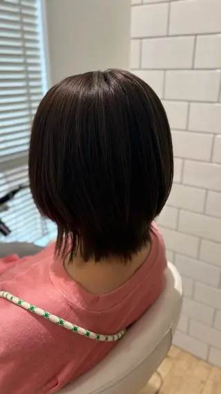 ミディアム カラー 似合わせ 顔周りYUUGAのヘアスタイル