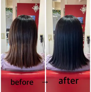 ミディアム 岸本 友子のヘアスタイル