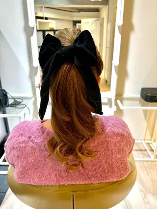 ロング ヘアアレンジ 人見知りさんでも安心 奥田 里佳子のヘアスタイル