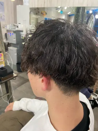 ショート パーマ メンズ カットパーマ✂️ 小坂田玲亜のヘアスタイル