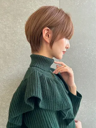ショート カラー 🌟透明感カラー× 小顔カット いっせいのヘアスタイル