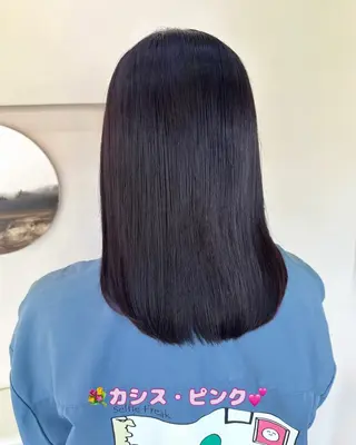 セミロング カラー 🌈miu miu hair✂️💕のヘアスタイル