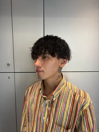 パーマ メンズ 海外風パーマ カラー特化園田　楓莉のヘアスタイル