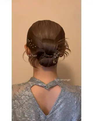 ミディアム ヘアアレンジ 土山 咲々乃のヘアスタイル