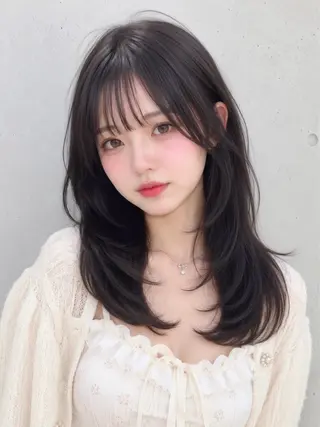 ミディアム PULSE ASAHIのヘアスタイル