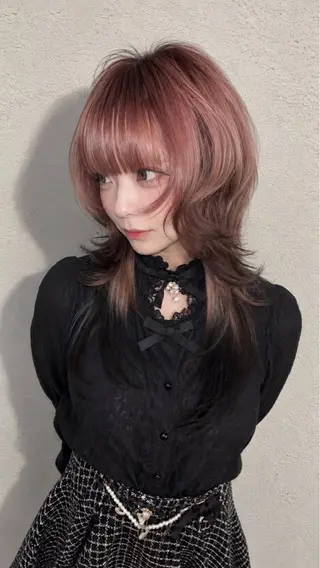 ロング カラー 似合わせ痩せるカット 透明感カラー/たけるのヘアスタイル