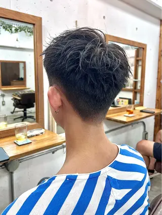 ショート メンズ 再現性大人メンズヘア 毛流れパーマ木村陸弥のヘアスタイル