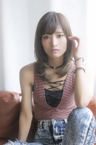 セミロング バレイヤージュ 藤沢 髪質改善 竹内ケンゴのヘアスタイル