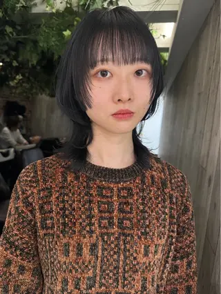 ミディアム 艶カラー/フェイス レイヤー/たむのヘアスタイル