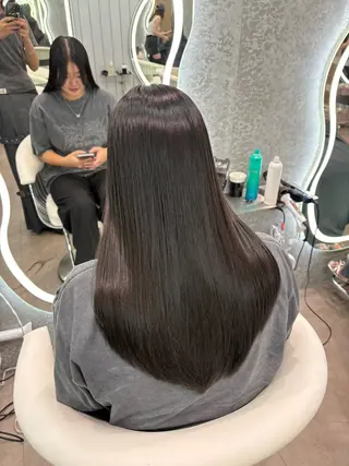 ロング カラー ヘアアレンジ 大宮‎縮毛矯正🩵 レイヤー　佐藤和のヘアスタイル