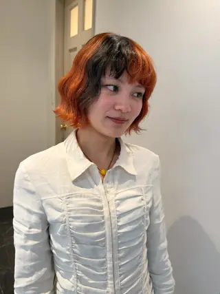 ミディアム 柏Wcolor/UC HIBORINAMIのヘアスタイル