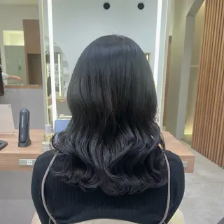 セミロング カラー 【透明感カラー🩶】 津田和希のヘアスタイル