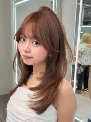 ミディアム カラー ヘアアレンジ 【博多髪質改善】 吉村　清志のヘアスタイル
