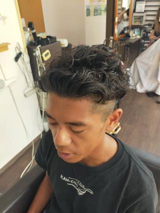 ショート パーマ メンズ 大城正樹 Cecil HAIRのヘアスタイル