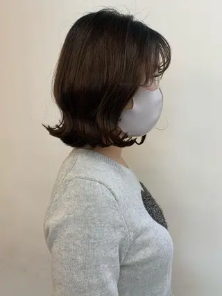 ミディアム カラー 透明感カラー✂︎ /縮毛矯正/YUKAのヘアスタイル