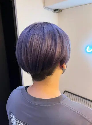 ショート カラー メンズ ハイトーンカラー 🦋yuri🦋のヘアスタイル