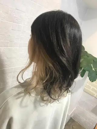 ミディアム カラー shi hoのヘアスタイル