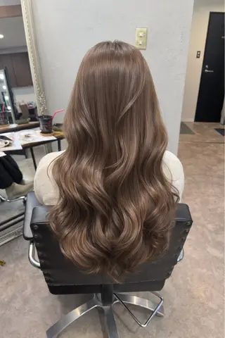 ロング カラー 髪質改善カラー韓国風 レイヤーtudaのヘアスタイル