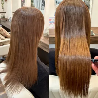 セミロング カラー 大川 真矢のヘアスタイル