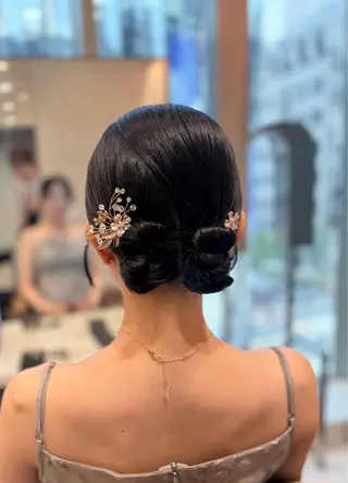 ミディアム ヘアアレンジ 🌸銀座No.1パー マ🌸いでいあやのヘアスタイル