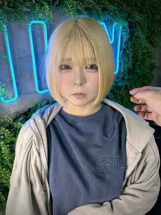 ミディアム カラー 個性派ウルフ/メンズ /ブリーチ/パーマのヘアスタイル