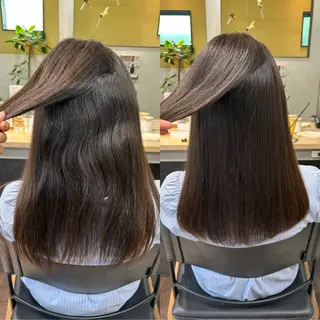 ロング パーマ hubhair レイヤー/透明感のヘアスタイル