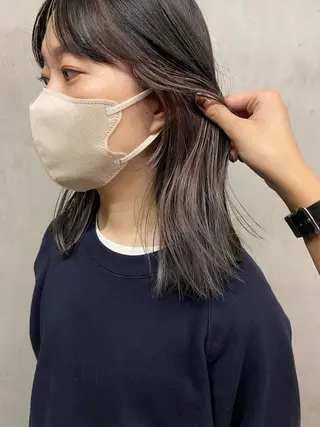 セミロング カラー SALTWATER AYARIのヘアスタイル