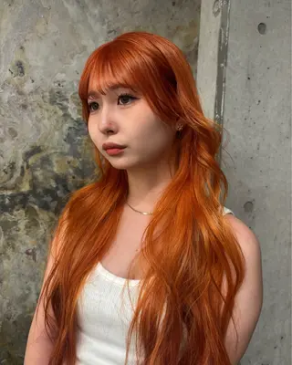 ロング カラー 中川 舞依のヘアスタイル