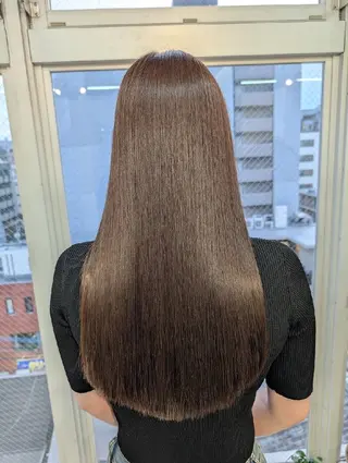 カラー パーマ mood 髪質改善 ダブルカラーのヘアスタイル