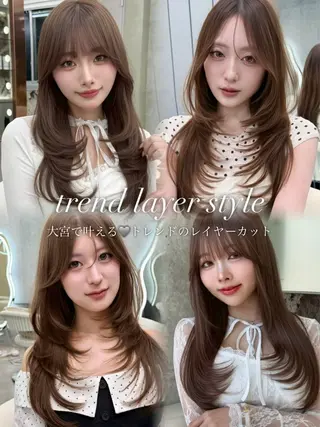 ロング カラー 大宮 縮毛矯正🩶 レイヤー 柏崎颯刀のヘアスタイル