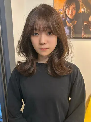 ミディアム カラー ヘアアレンジ レイヤー/ダブル カラー/YURINAのヘアスタイル