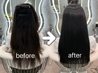 ロング ヘアアレンジ 大宮縮毛矯正🩵 レイヤー 佐藤和のヘアスタイル