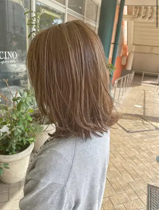 ミディアム カラー 艶感/透明感カラー Jinのヘアスタイル