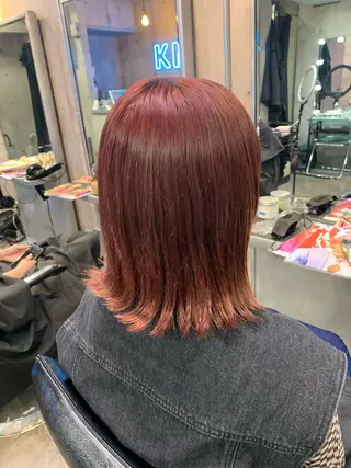 カラー ハイトーン/メンズ/ ウルフ特化 小松のヘアスタイル