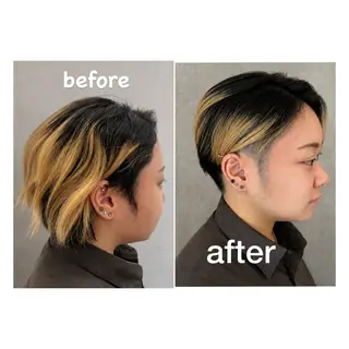 ショート メンズ 久木原 ゆりのヘアスタイル