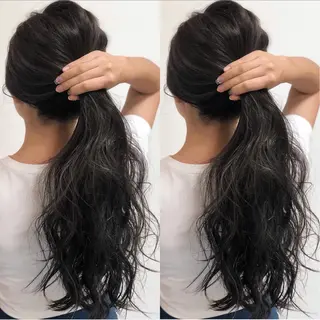 ロング カラー ヘアアレンジ 推しヘア🎀 NATSUNEのヘアスタイル