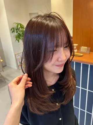 セミロング 中嶋 うみのヘアスタイル
