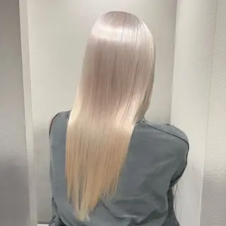 ミディアム カラー ✨ブリーチ支持No1 複雑履歴修正/舘岡のヘアスタイル