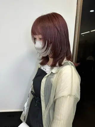 ミディアム カラー ブリーチカラー🫧 森　凪沙のヘアスタイル